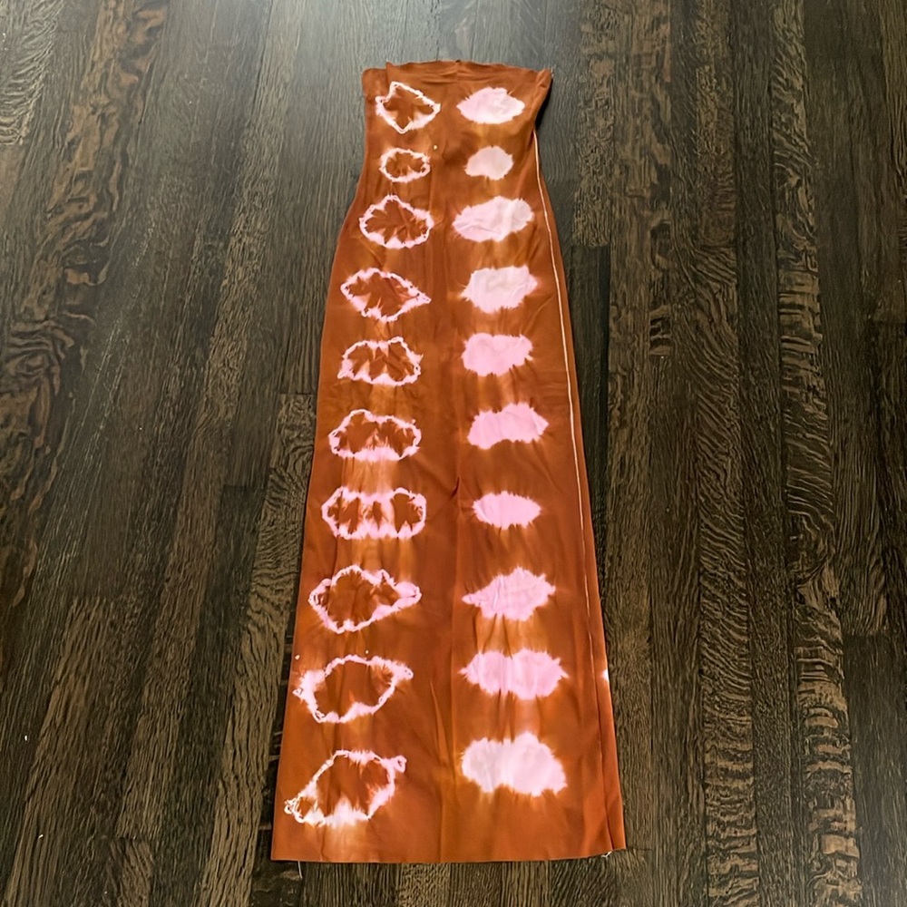 Dana Foley signature tie dye tube dress, 100% spandex, one size